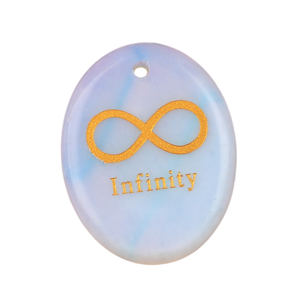 Oval Gemstone Pendant Craved Logo for Making Jewelry 35x45MM Stone Beads Healing Chakra Crystal