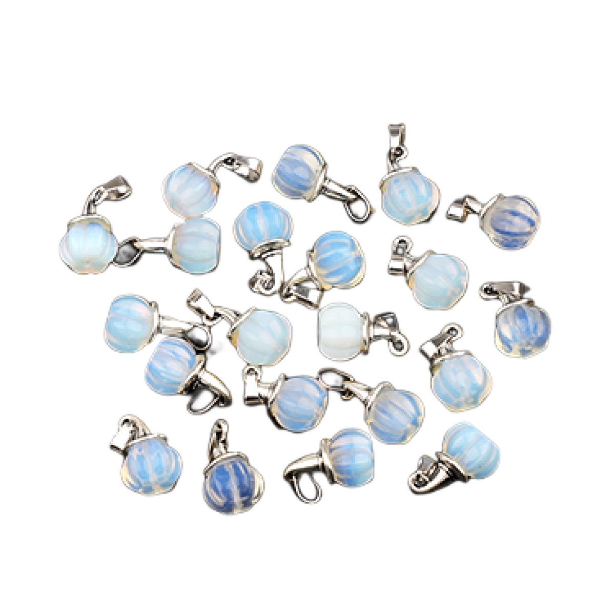 Silver Mini Pumpkin Wizard Hat Gemstone Pendant for Making Jewelry