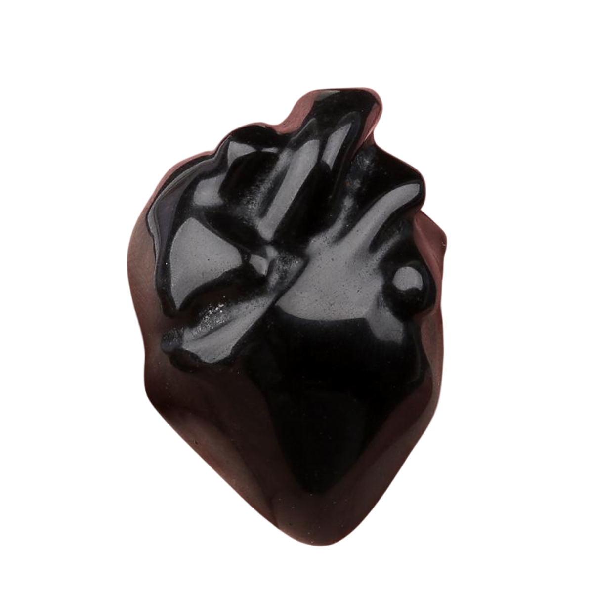 Handmade Craved Heart Shape Gemstone Decoration