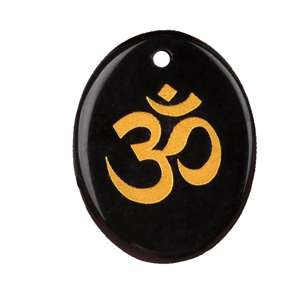 Oval Gemstone Pendant Craved Logo for Making Jewelry 35x45MM Stone Beads Healing Chakra Crystal