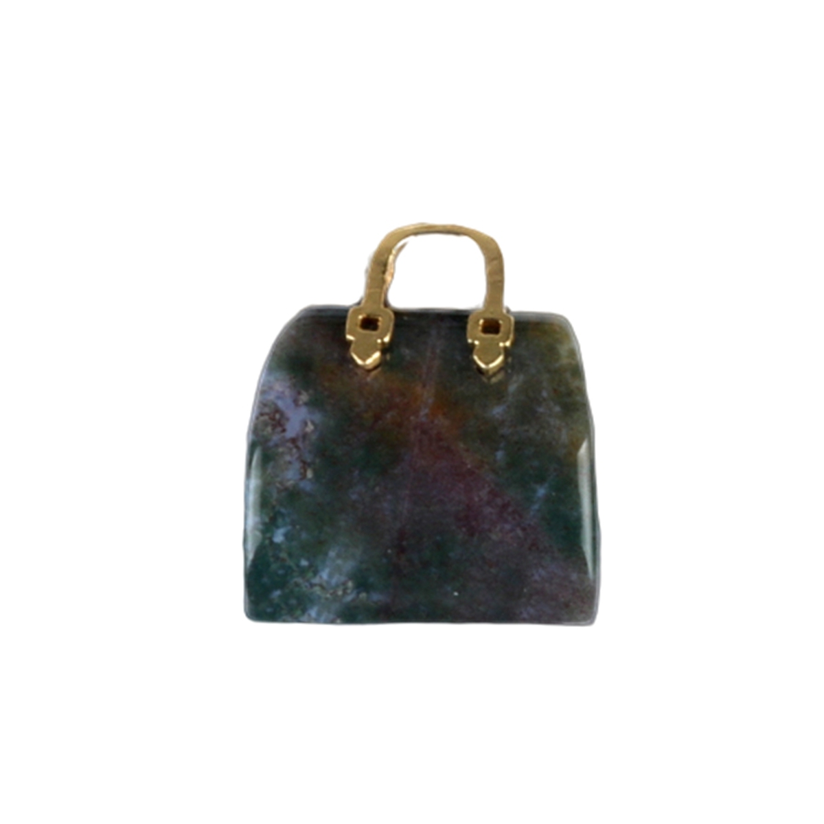 Gold Handbag Gemstone Pendant for Making Jewelry