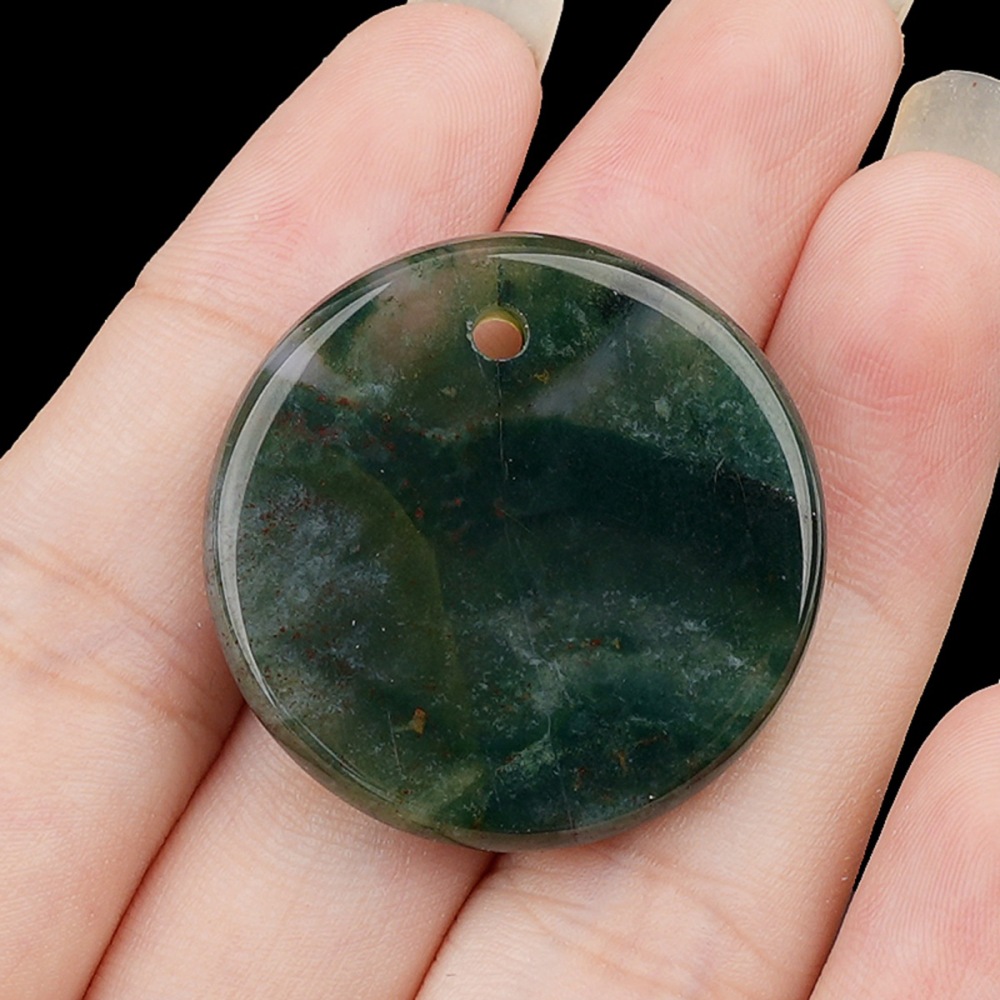 30MM Flat Round Gemstone Disc Pendant for Making Jewelry