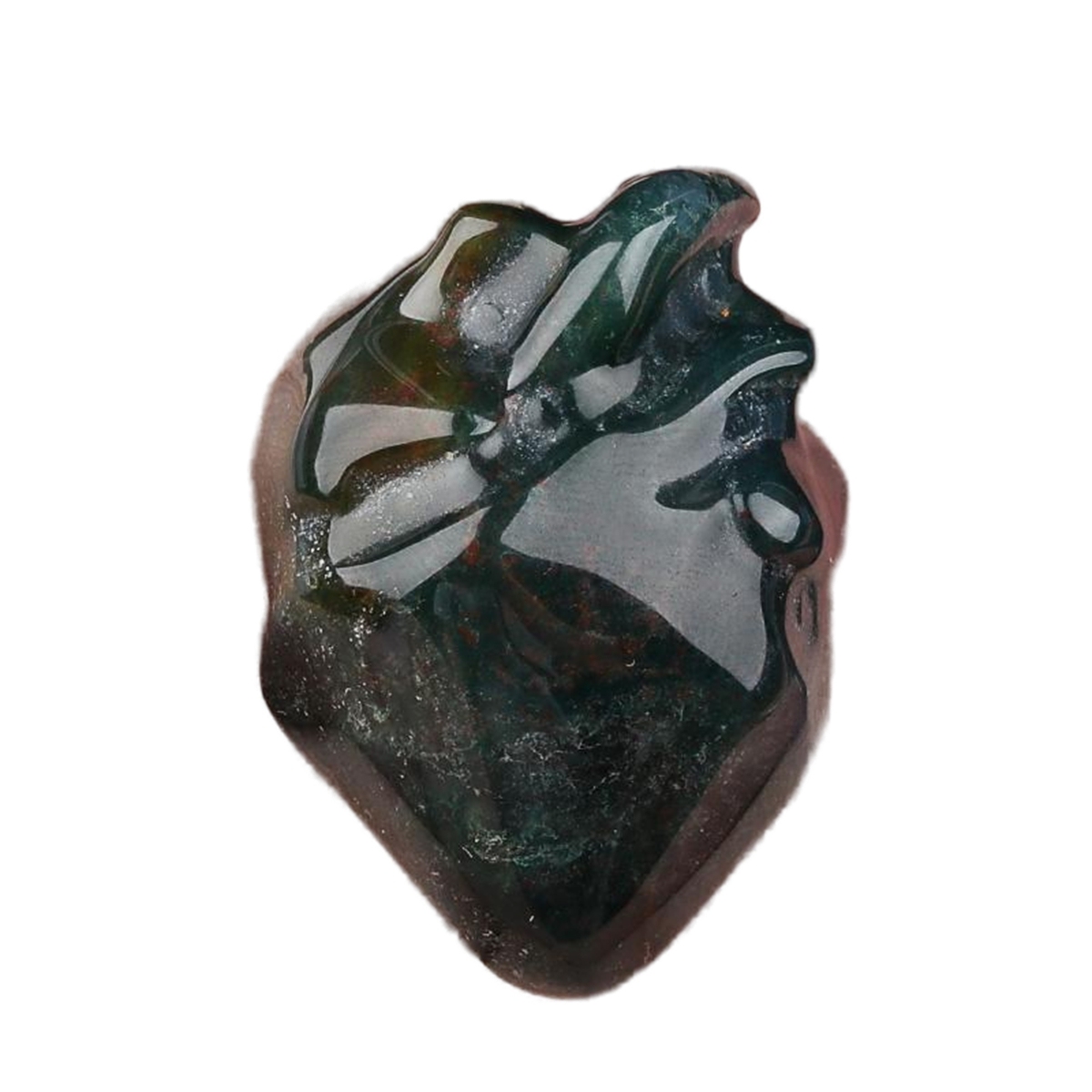 Handmade Craved Heart Shape Gemstone Decoration