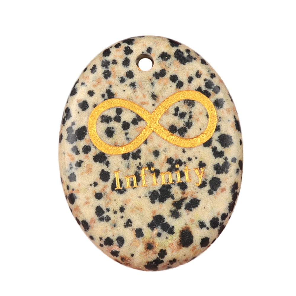 Oval Gemstone Pendant Craved Logo for Making Jewelry 35x45MM Stone Beads Healing Chakra Crystal