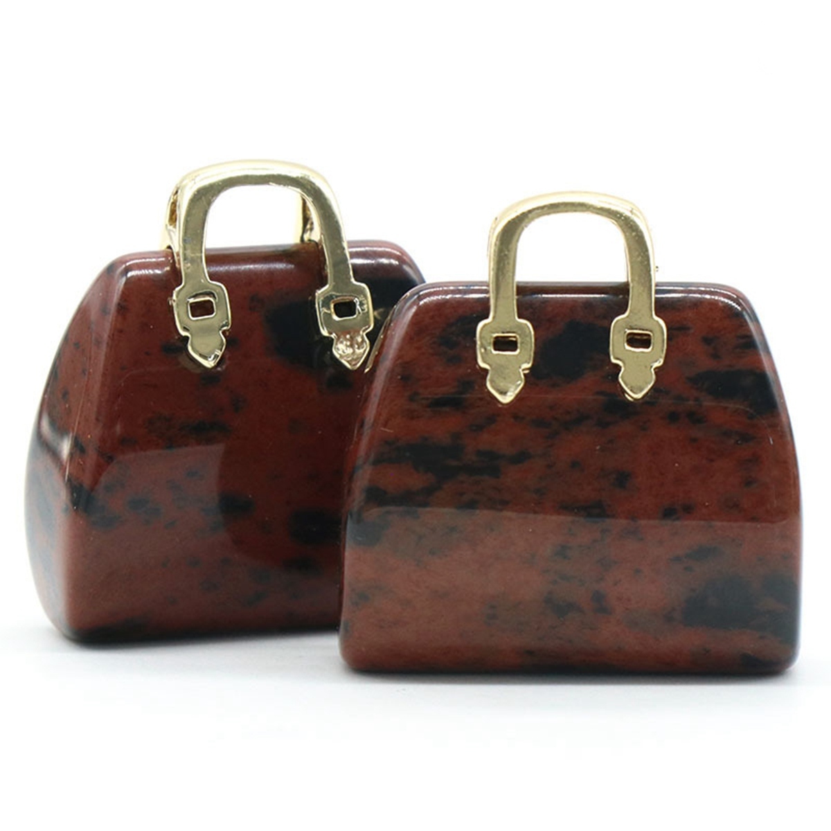 Gold Handbag Gemstone Pendant for Making Jewelry
