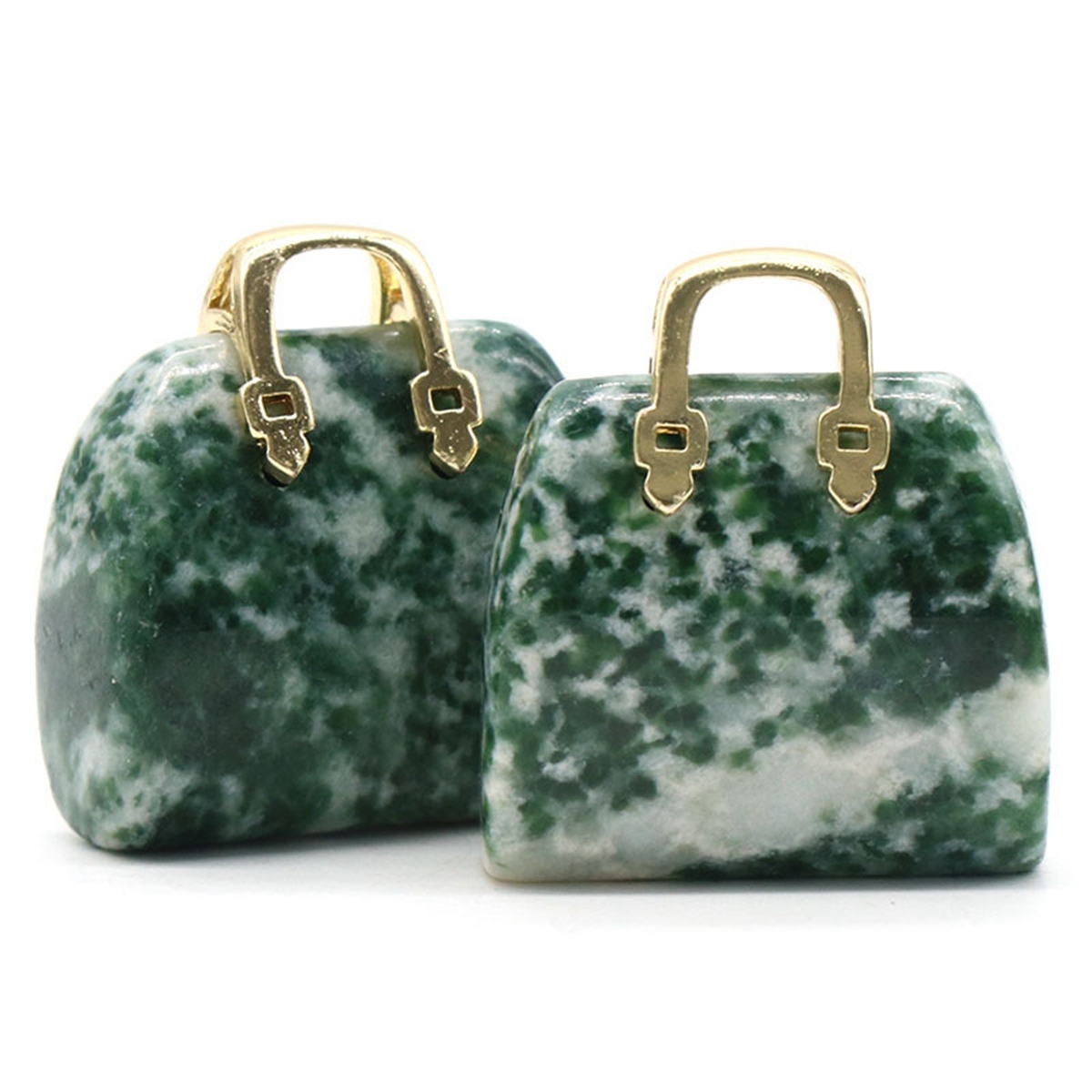 Gold Handbag Gemstone Pendant for Making Jewelry