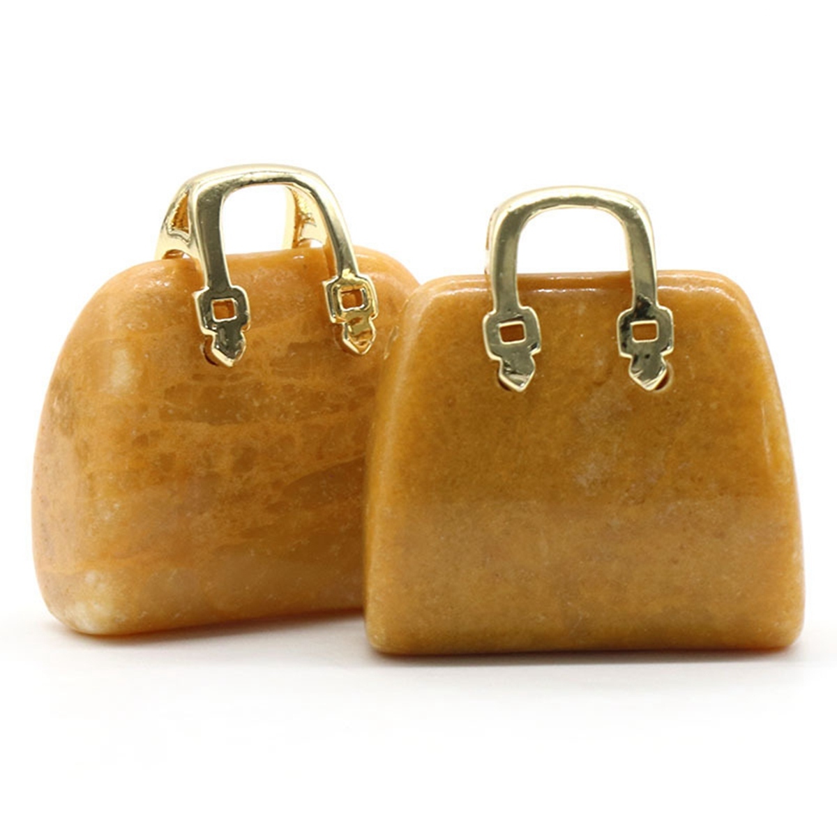 Gold Handbag Gemstone Pendant for Making Jewelry
