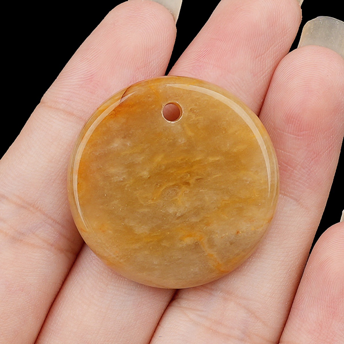 30MM Flat Round Gemstone Disc Pendant for Making Jewelry
