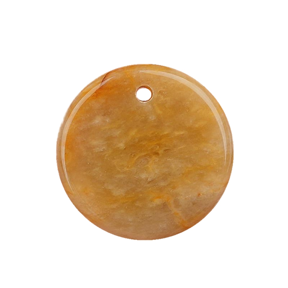30MM Flat Round Gemstone Disc Pendant for Making Jewelry
