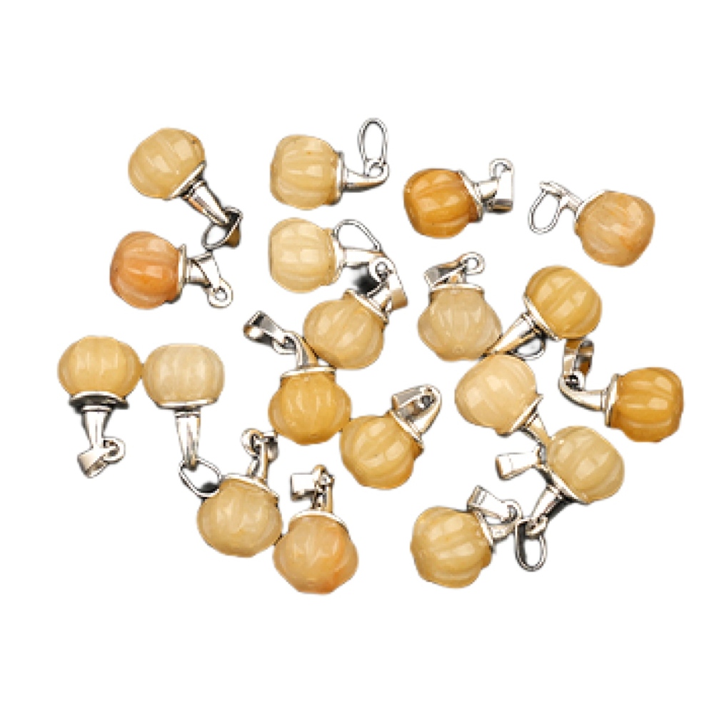 Silver Mini Pumpkin Wizard Hat Gemstone Pendant for Making Jewelry
