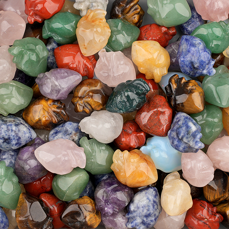 Handmade Craved Heart Shape Gemstone Decoration