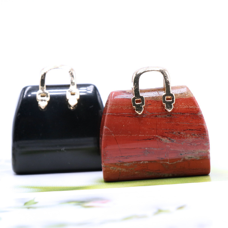 Gold Handbag Gemstone Pendant for Making Jewelry