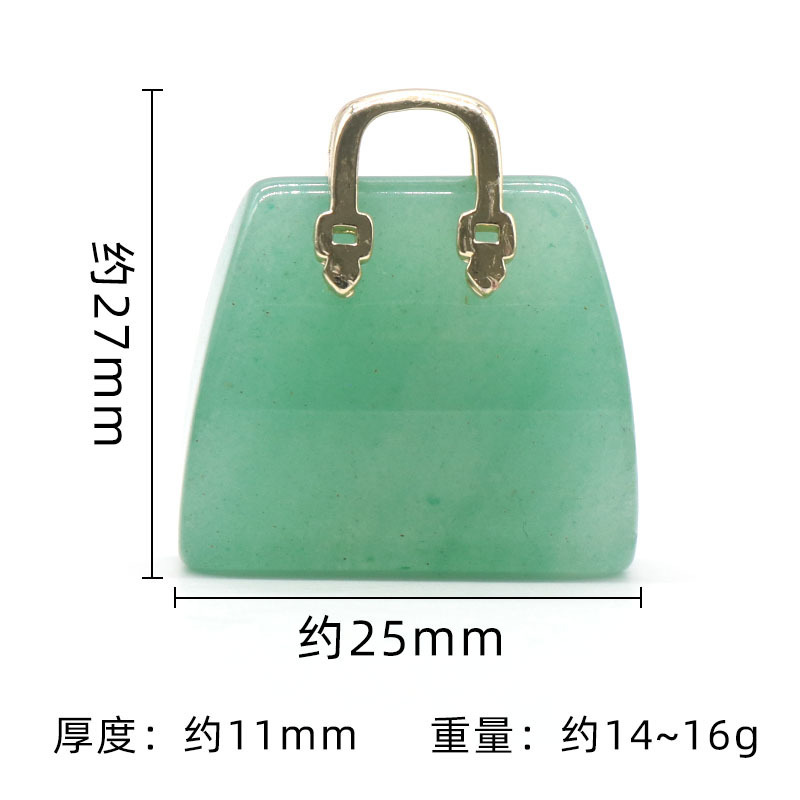 Gold Handbag Gemstone Pendant for Making Jewelry