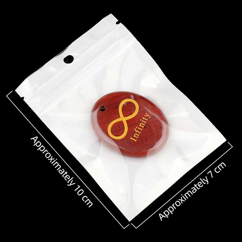 Oval Gemstone Pendant Craved Logo for Making Jewelry 35x45MM Stone Beads Healing Chakra Crystal