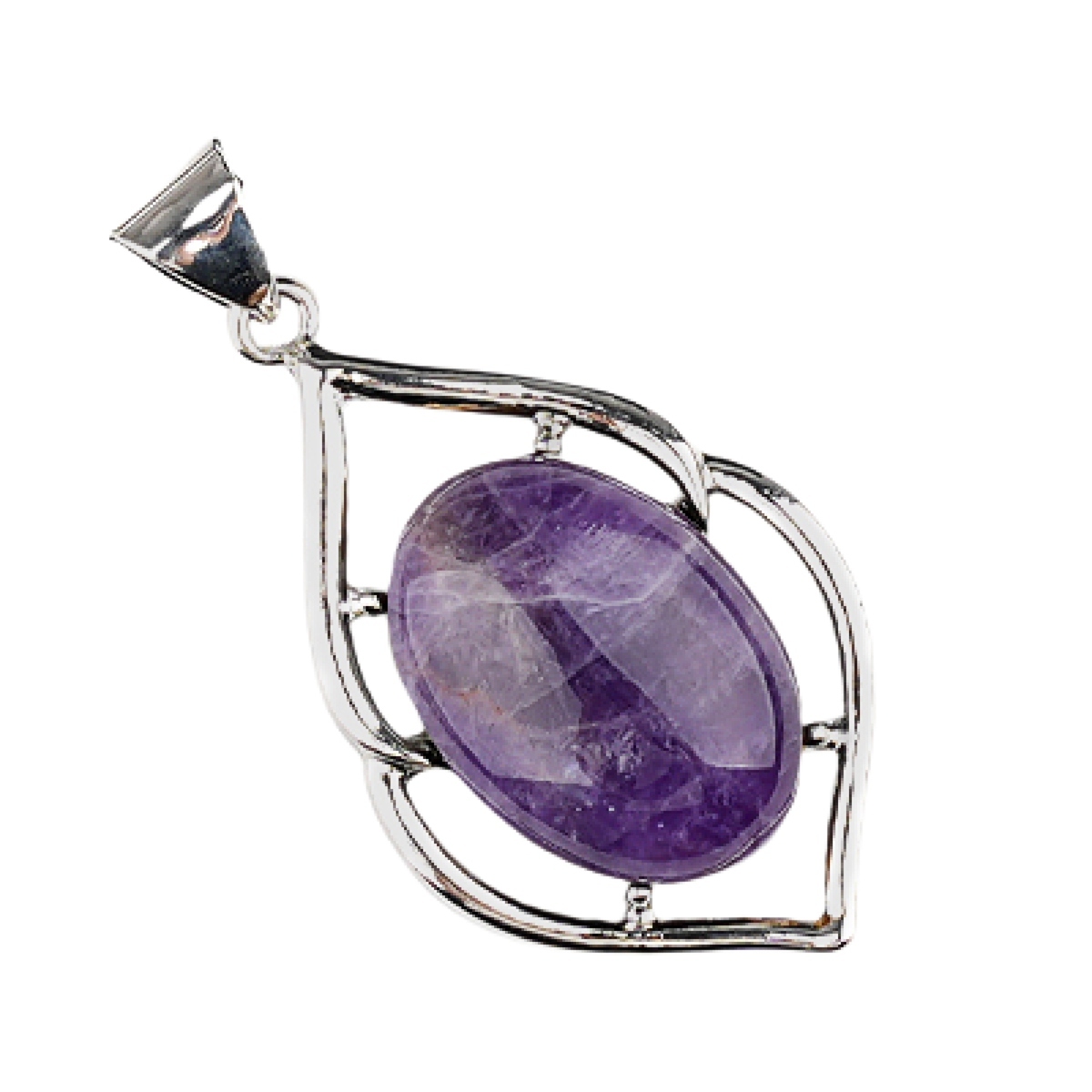 Silver Alloy Oval Cabs Stone Pendant for Making Jewelry SP14950S