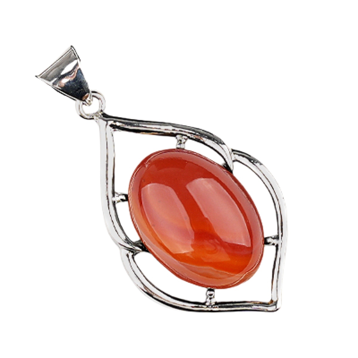 Silver Alloy Oval Cabs Stone Pendant for Making Jewelry SP14950S