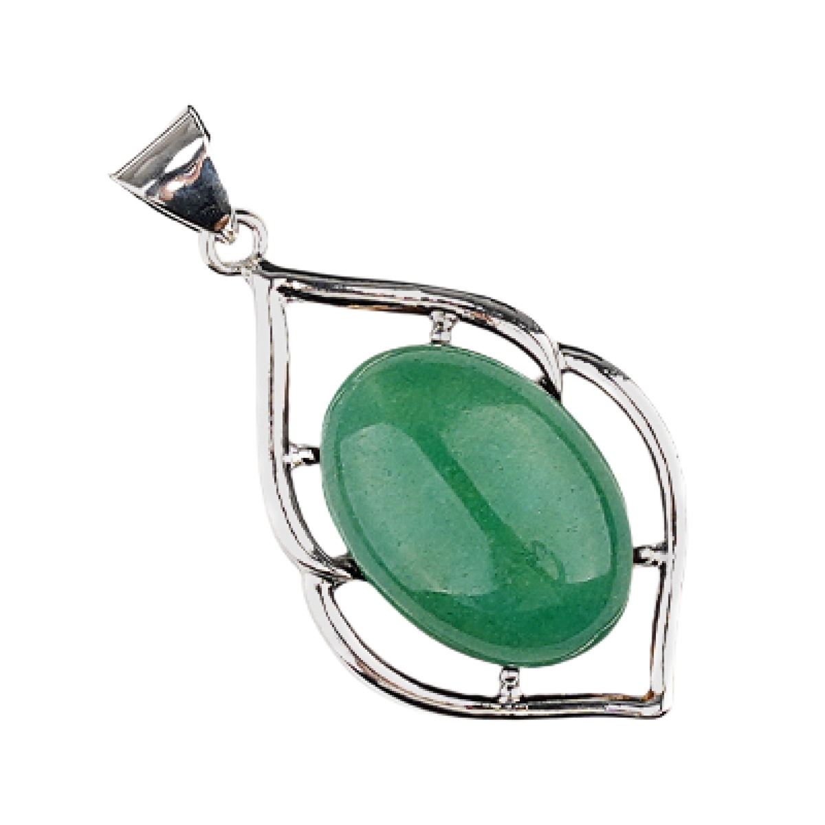 Silver Alloy Oval Cabs Stone Pendant for Making Jewelry SP14950S