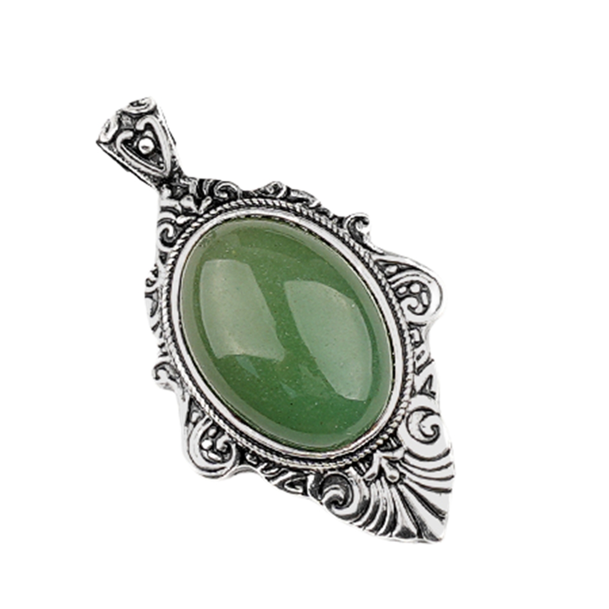 Silver Alloy Oval Cabs Stone Pendant for Making Jewelry SP1951S