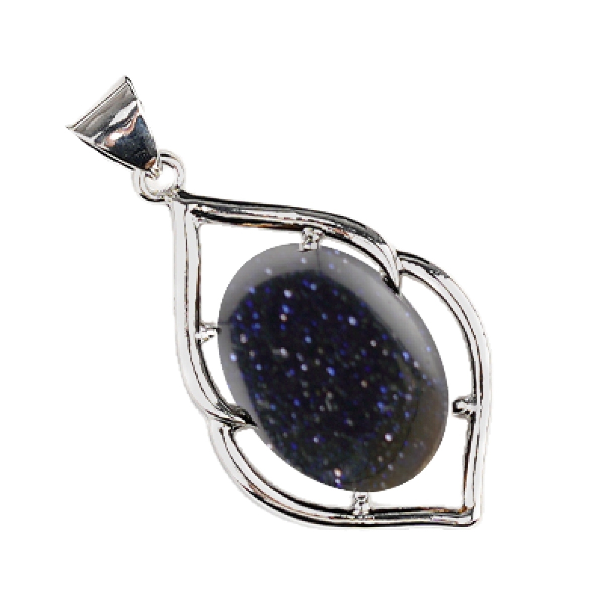 Silver Alloy Oval Cabs Stone Pendant for Making Jewelry SP14950S