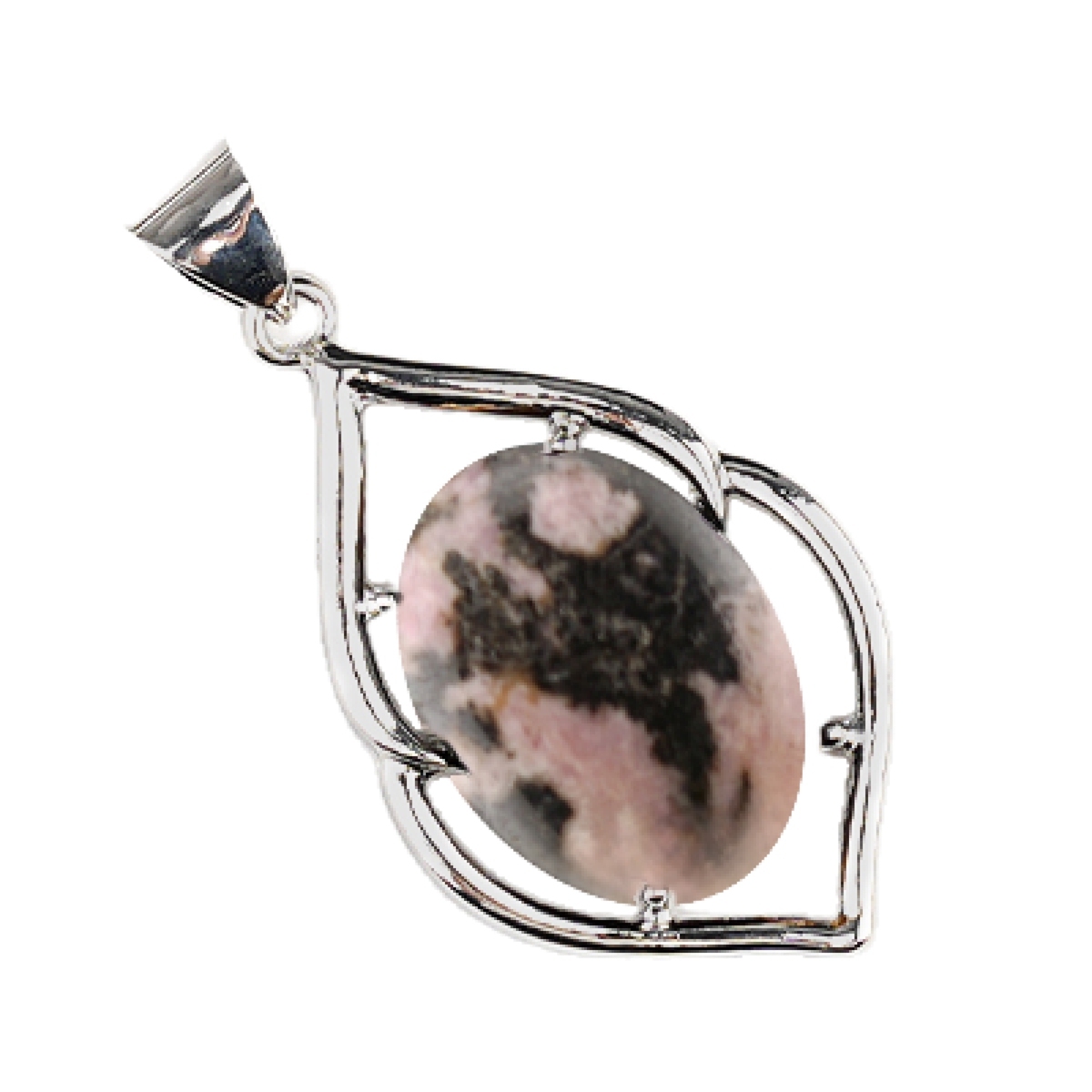 Silver Alloy Oval Cabs Stone Pendant for Making Jewelry SP14950S