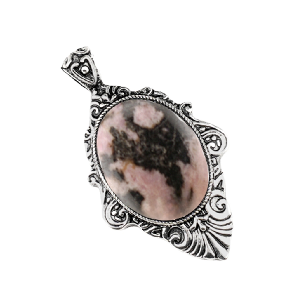 Silver Alloy Oval Cabs Stone Pendant for Making Jewelry SP1951S