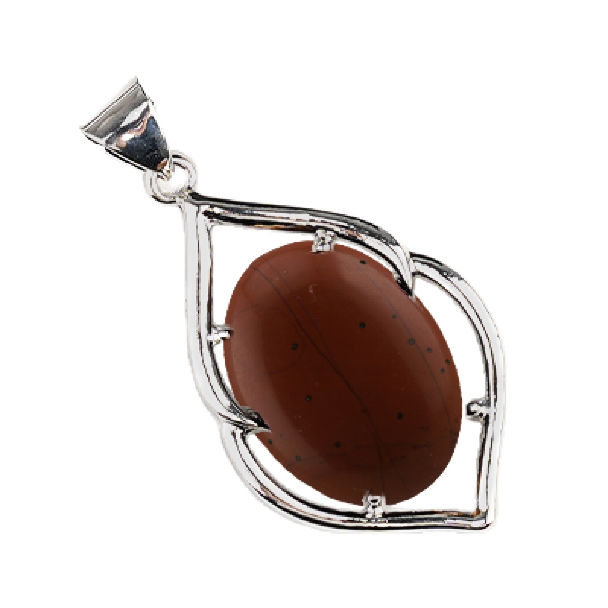 Silver Alloy Oval Cabs Stone Pendant for Making Jewelry SP14950S