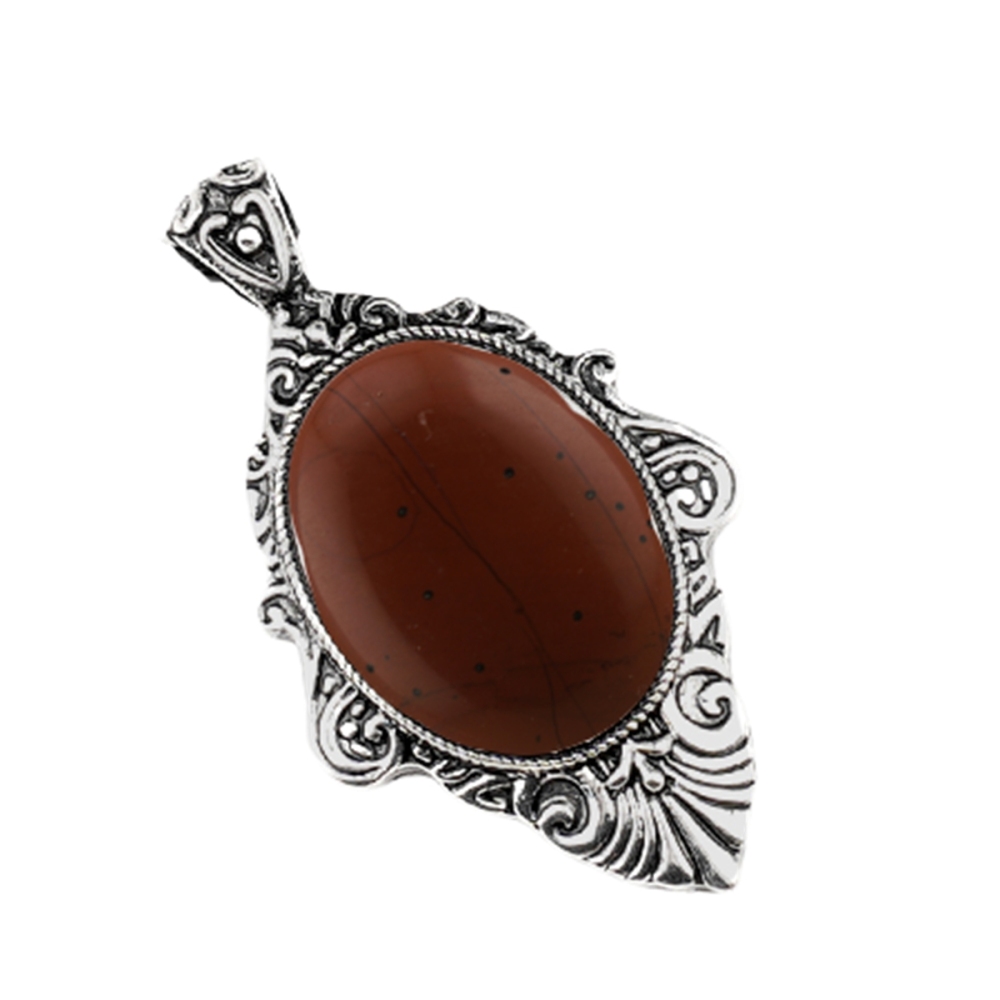 Silver Alloy Oval Cabs Stone Pendant for Making Jewelry SP1951S