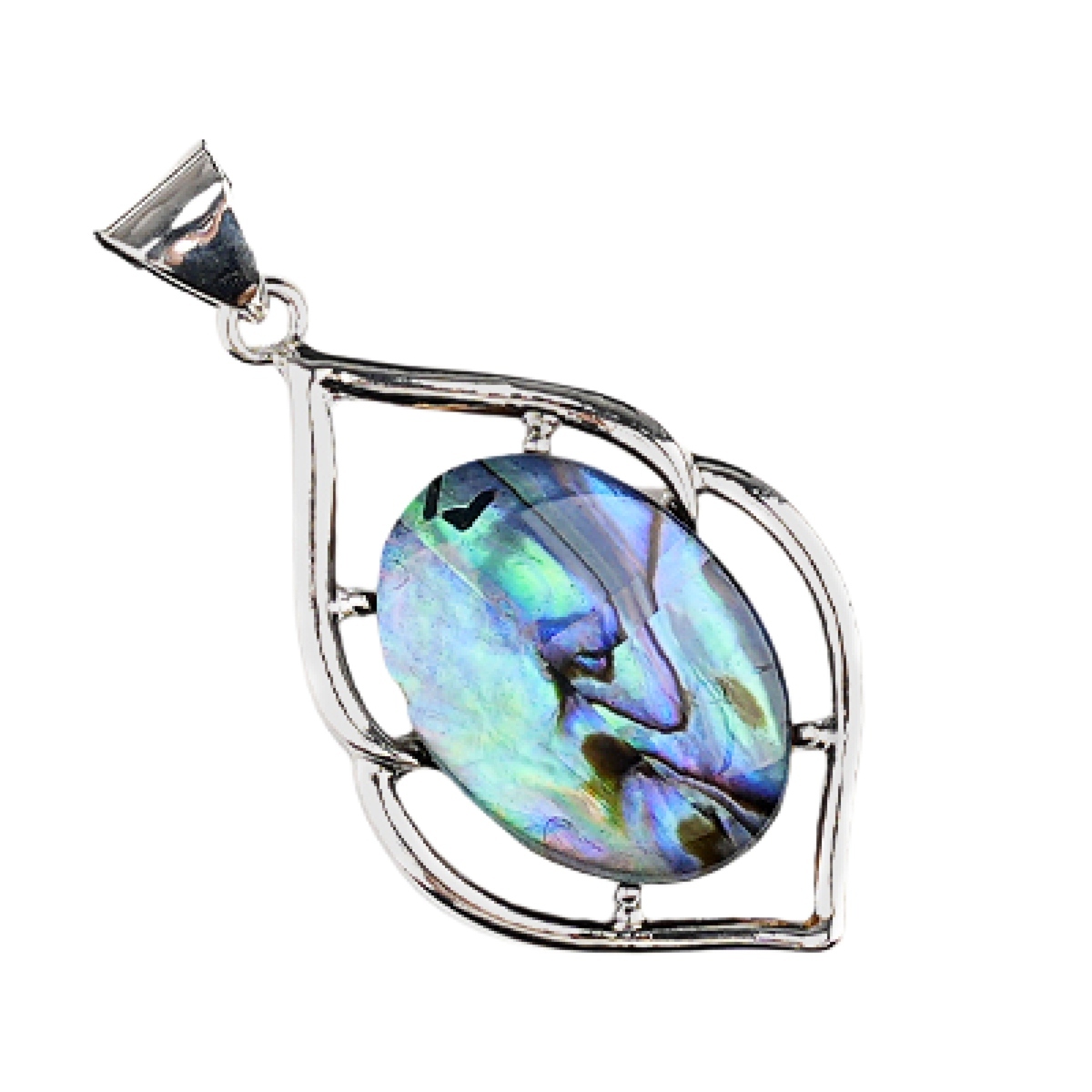 Silver Alloy Oval Cabs Stone Pendant for Making Jewelry SP14950S