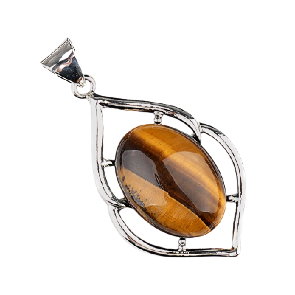 Silver Alloy Oval Cabs Stone Pendant for Making Jewelry SP14950S