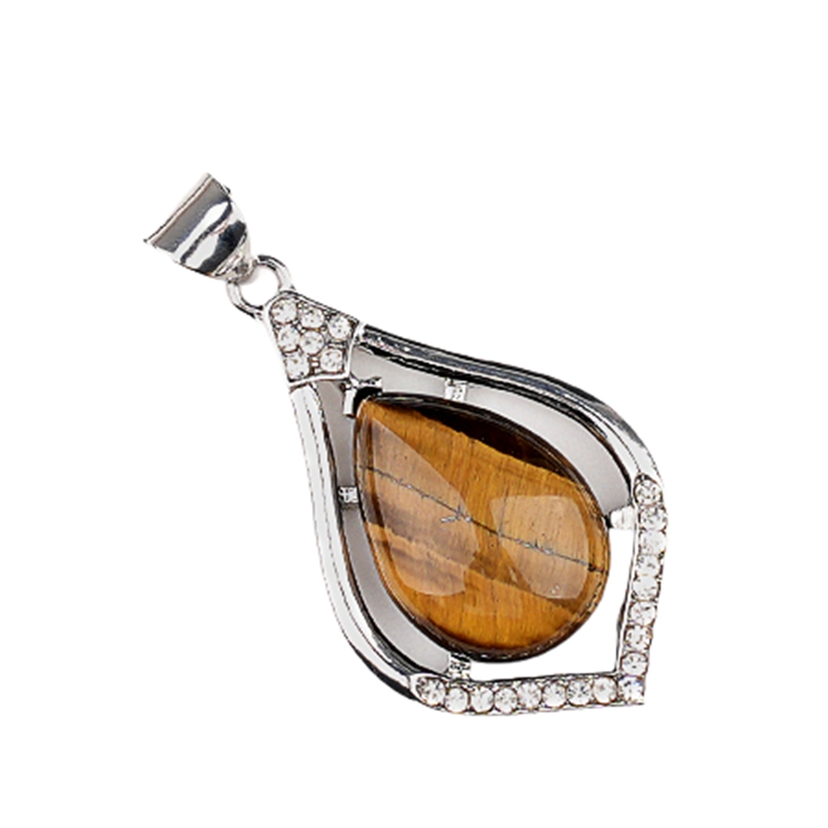 Silver Alloy Teardrop Cabs Stone Pendant for Making Jewelry SP1952S