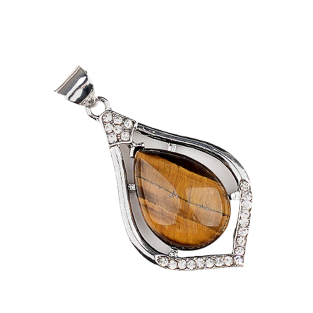 Silver Alloy Teardrop Cabs Stone Pendant for Making Jewelry SP1952S
