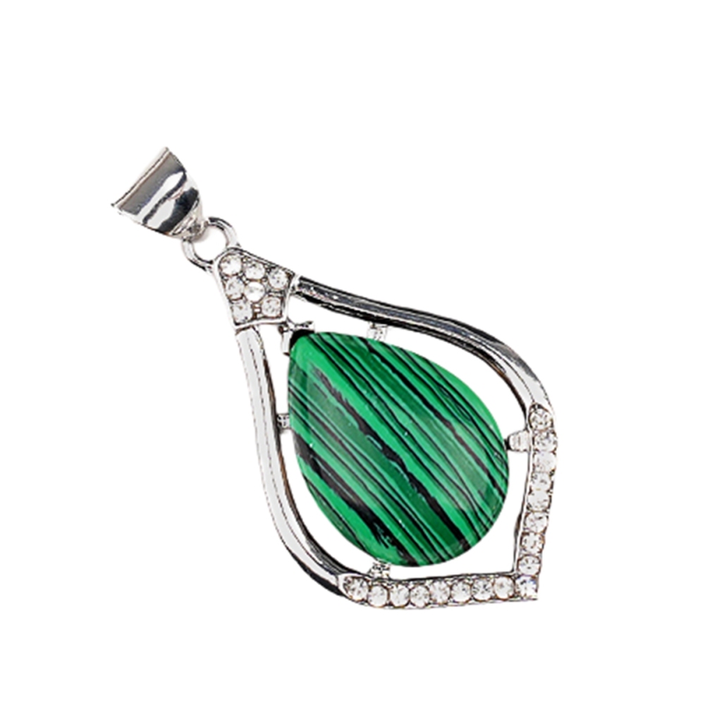 Silver Alloy Teardrop Cabs Stone Pendant for Making Jewelry SP1952S
