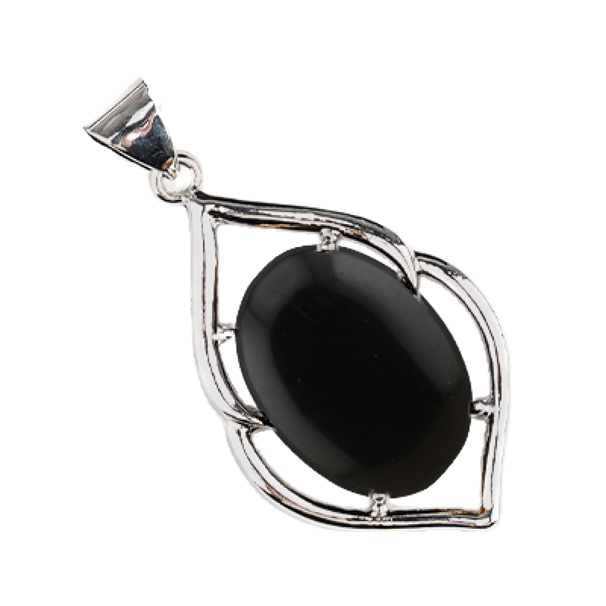 Silver Alloy Oval Cabs Stone Pendant for Making Jewelry SP14950S