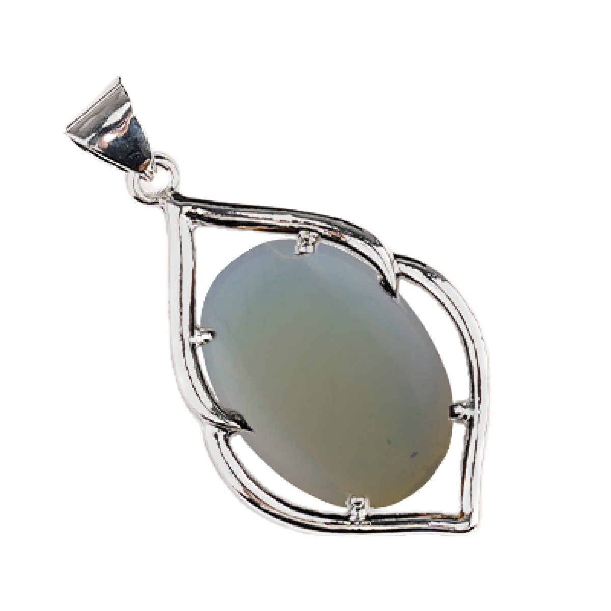Silver Alloy Oval Cabs Stone Pendant for Making Jewelry SP14950S