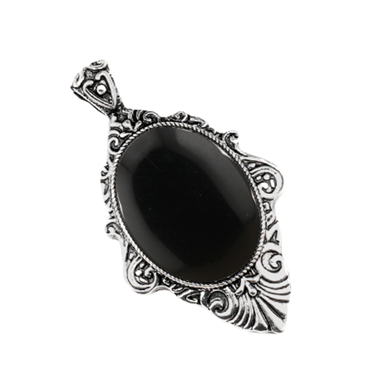 Silver Alloy Oval Cabs Stone Pendant for Making Jewelry SP1951S