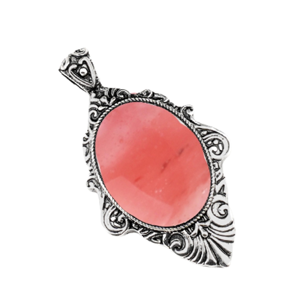Silver Alloy Oval Cabs Stone Pendant for Making Jewelry SP1951S