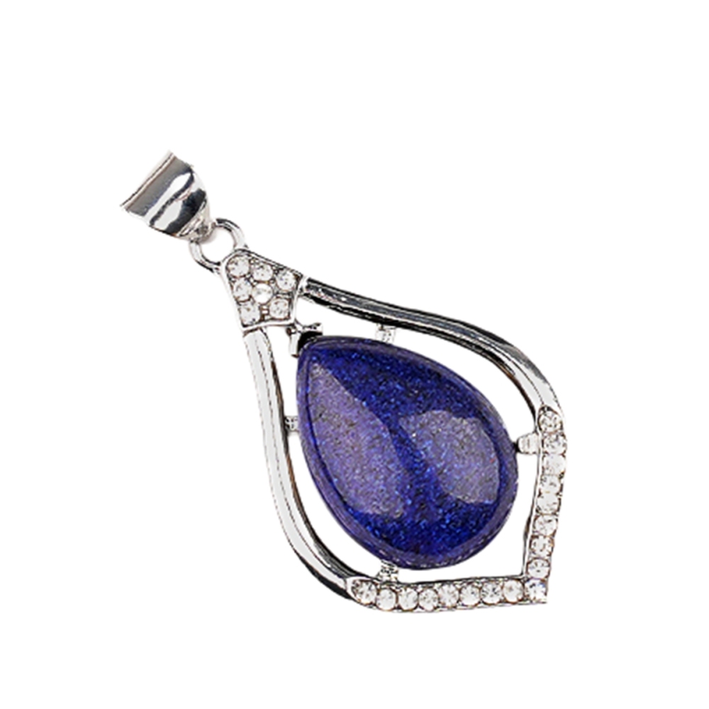 Silver Alloy Teardrop Cabs Stone Pendant for Making Jewelry SP1952S
