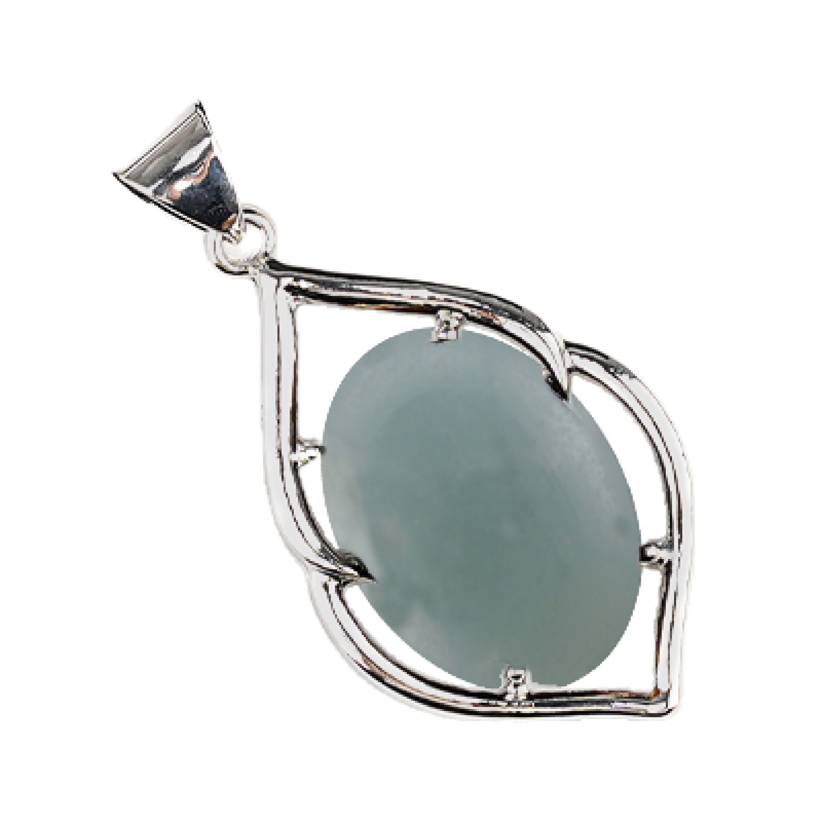 Silver Alloy Oval Cabs Stone Pendant for Making Jewelry SP14950S