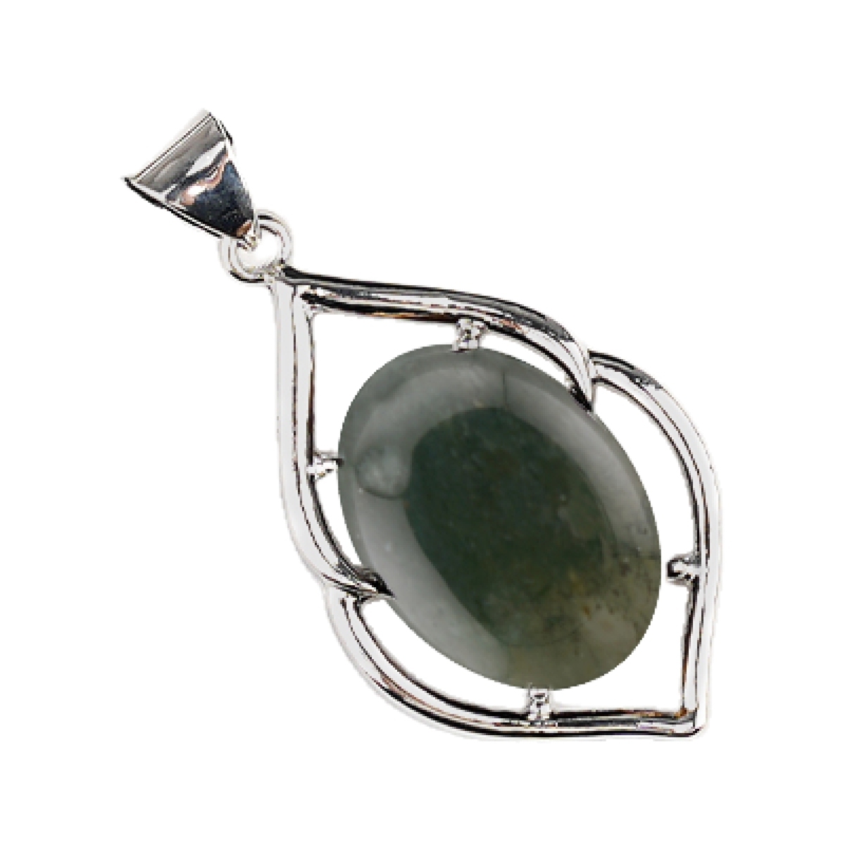 Silver Alloy Oval Cabs Stone Pendant for Making Jewelry SP14950S