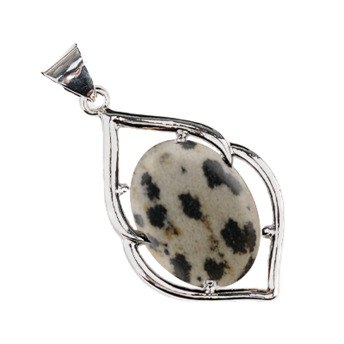 Silver Alloy Oval Cabs Stone Pendant for Making Jewelry SP14950S