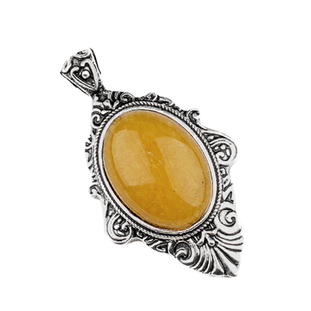 Silver Alloy Oval Cabs Stone Pendant for Making Jewelry SP1951S