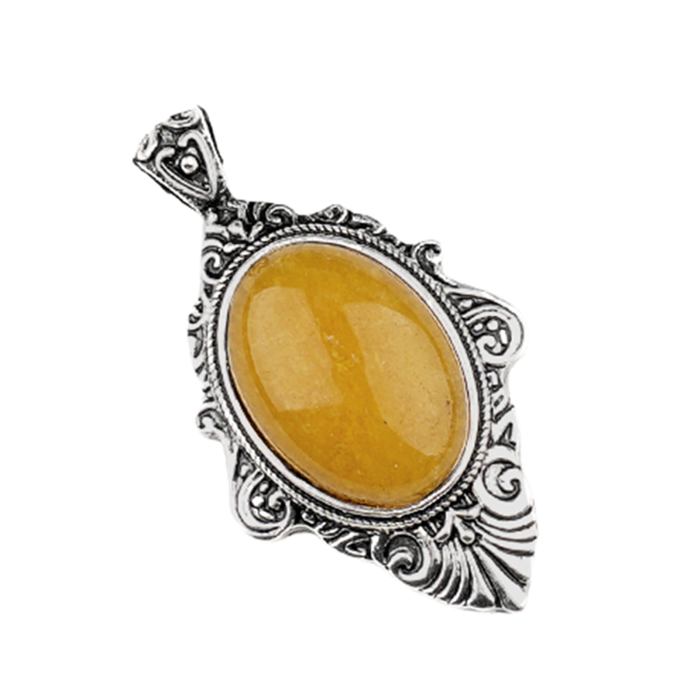 Silver Alloy Oval Cabs Stone Pendant for Making Jewelry SP1951S