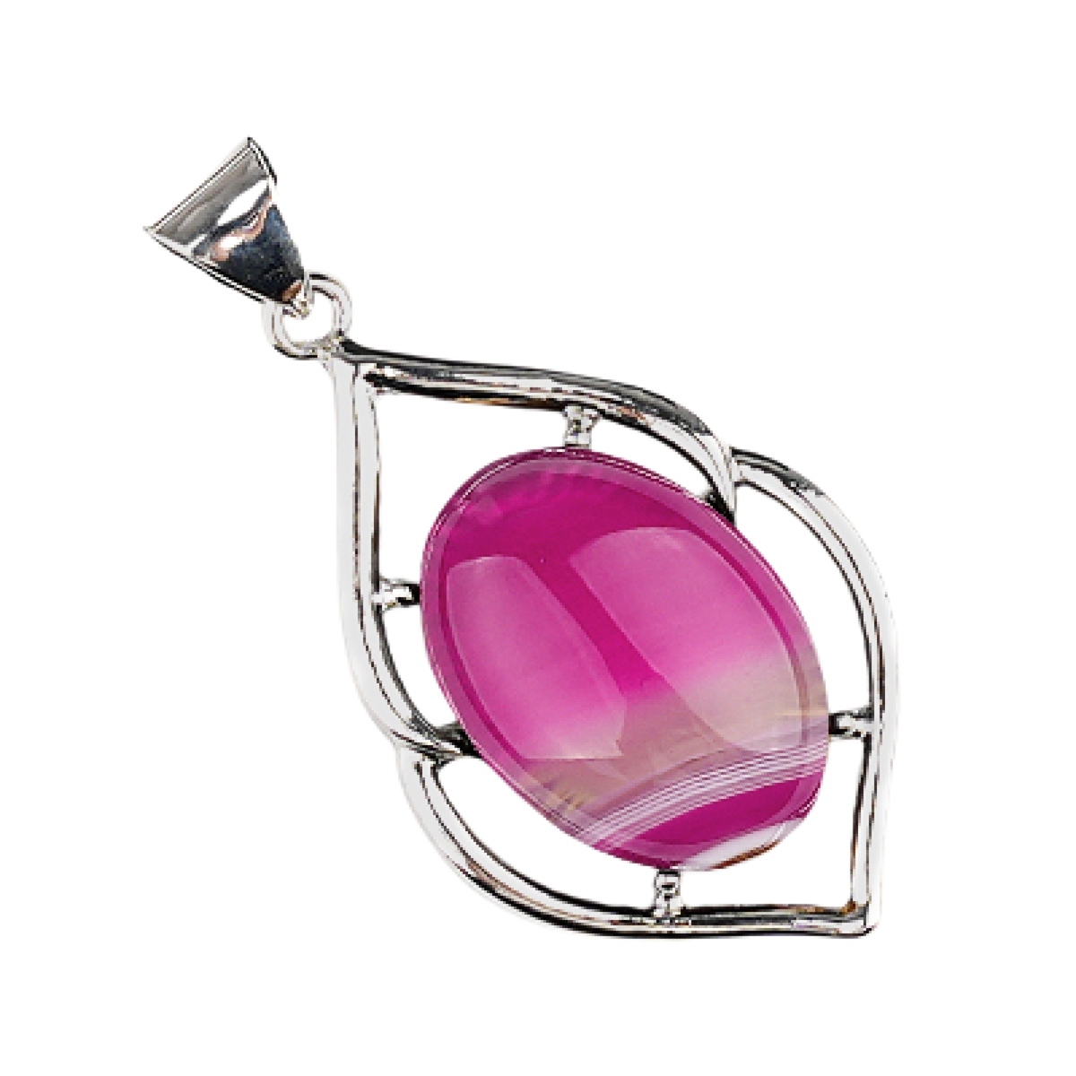 Silver Alloy Oval Cabs Stone Pendant for Making Jewelry SP14950S
