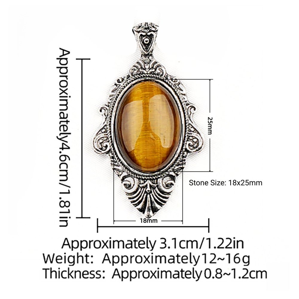 Silver Alloy Oval Cabs Stone Pendant for Making Jewelry SP1951S
