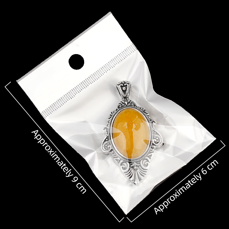 Silver Alloy Oval Cabs Stone Pendant for Making Jewelry SP1951S