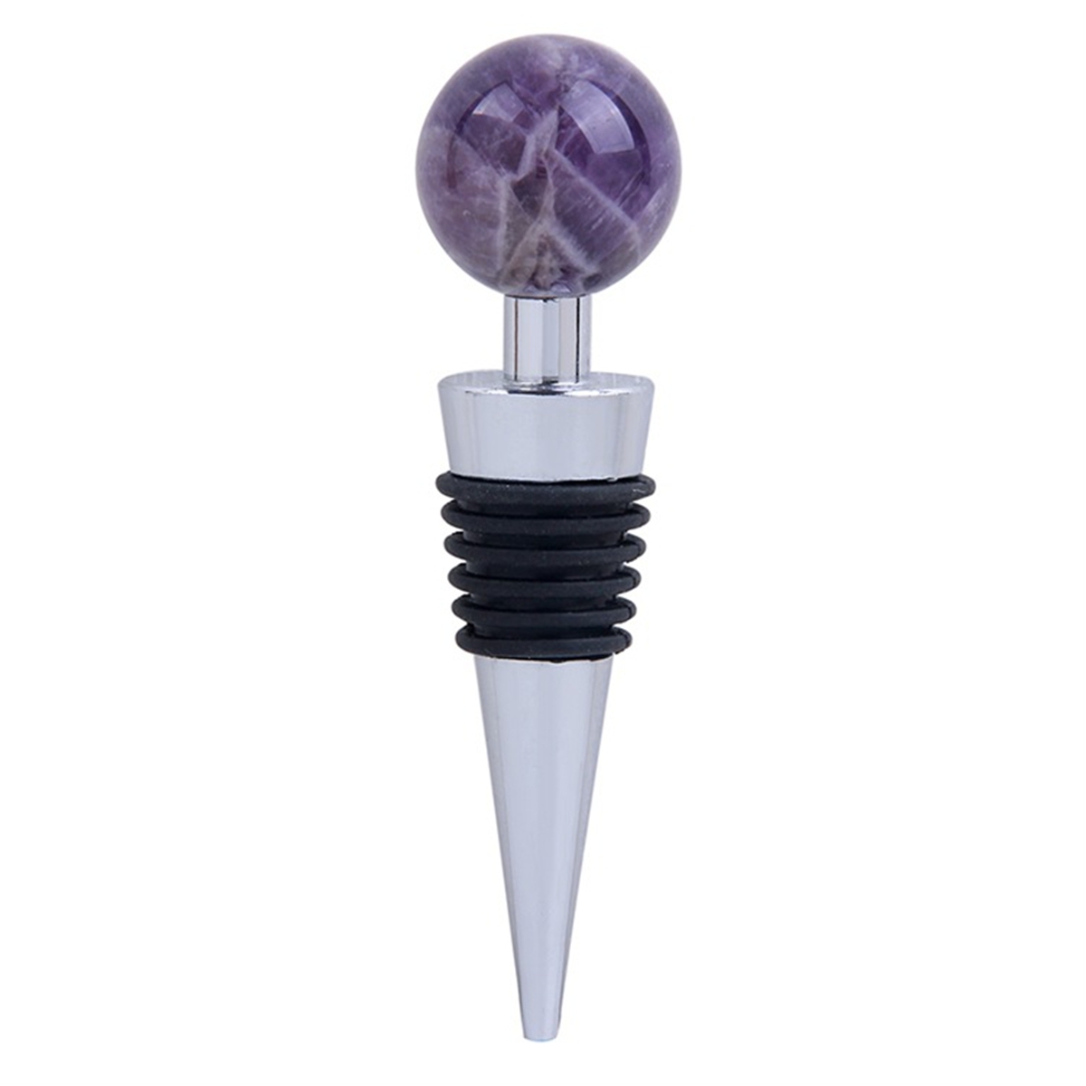 25mm Sphere Gemstone Stainless Steel Bottle Stopper