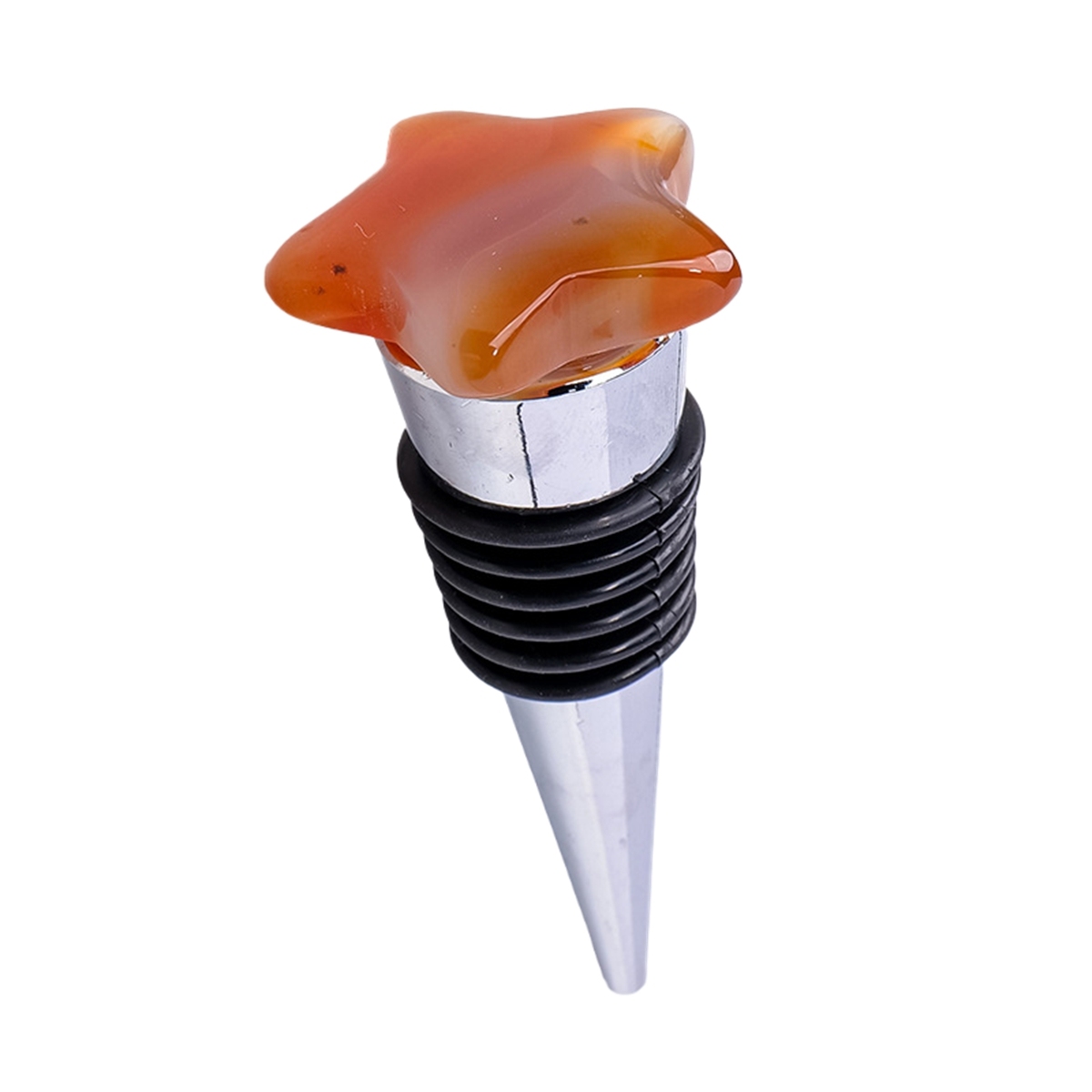 30MM Star Gemstone Stainless Steel Bottle Stopper