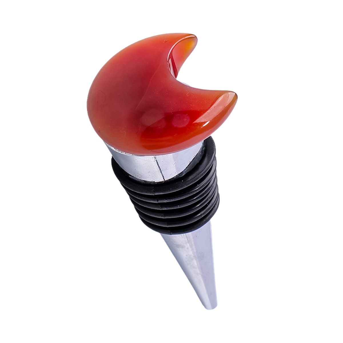 30MM Moon Gemstone Stainless Steel Bottle Stopper