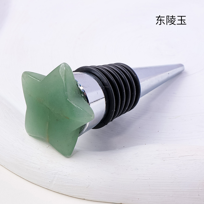 30MM Star Gemstone Stainless Steel Bottle Stopper