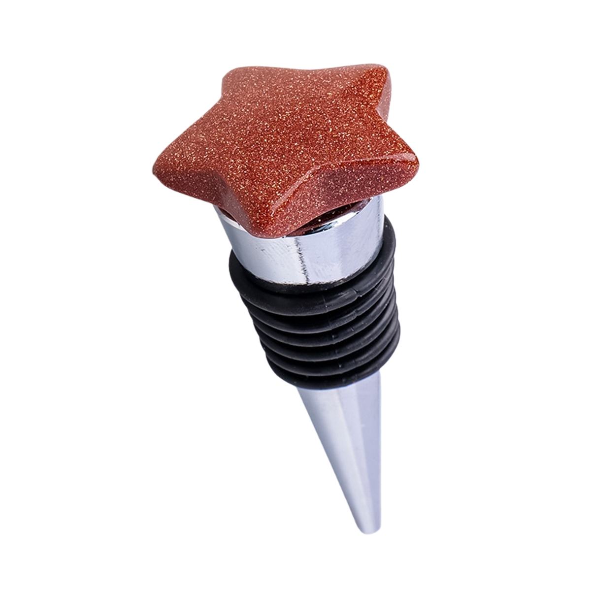 30MM Star Gemstone Stainless Steel Bottle Stopper